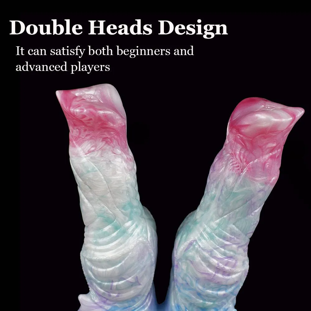 Double Heads Thick Beast Dildo With Suction Cup