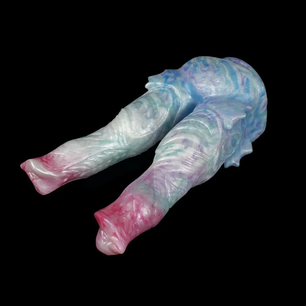 Double Heads Thick Beast Dildo With Suction Cup