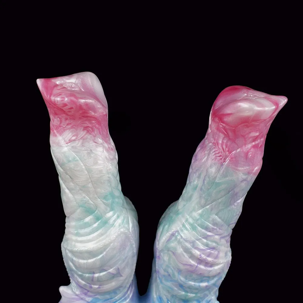 Double Heads Thick Beast Dildo With Suction Cup