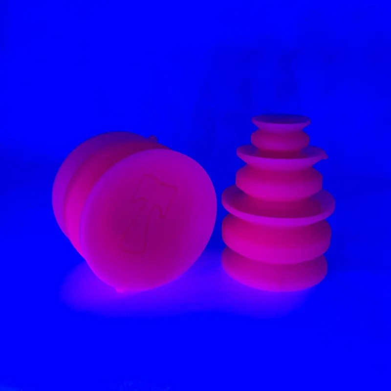 Double-sided suction cup UV Pink Sparkle medium