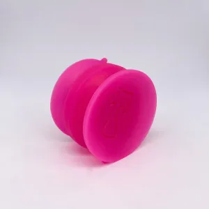Double-sided suction cup UV Pink Sparkle medium