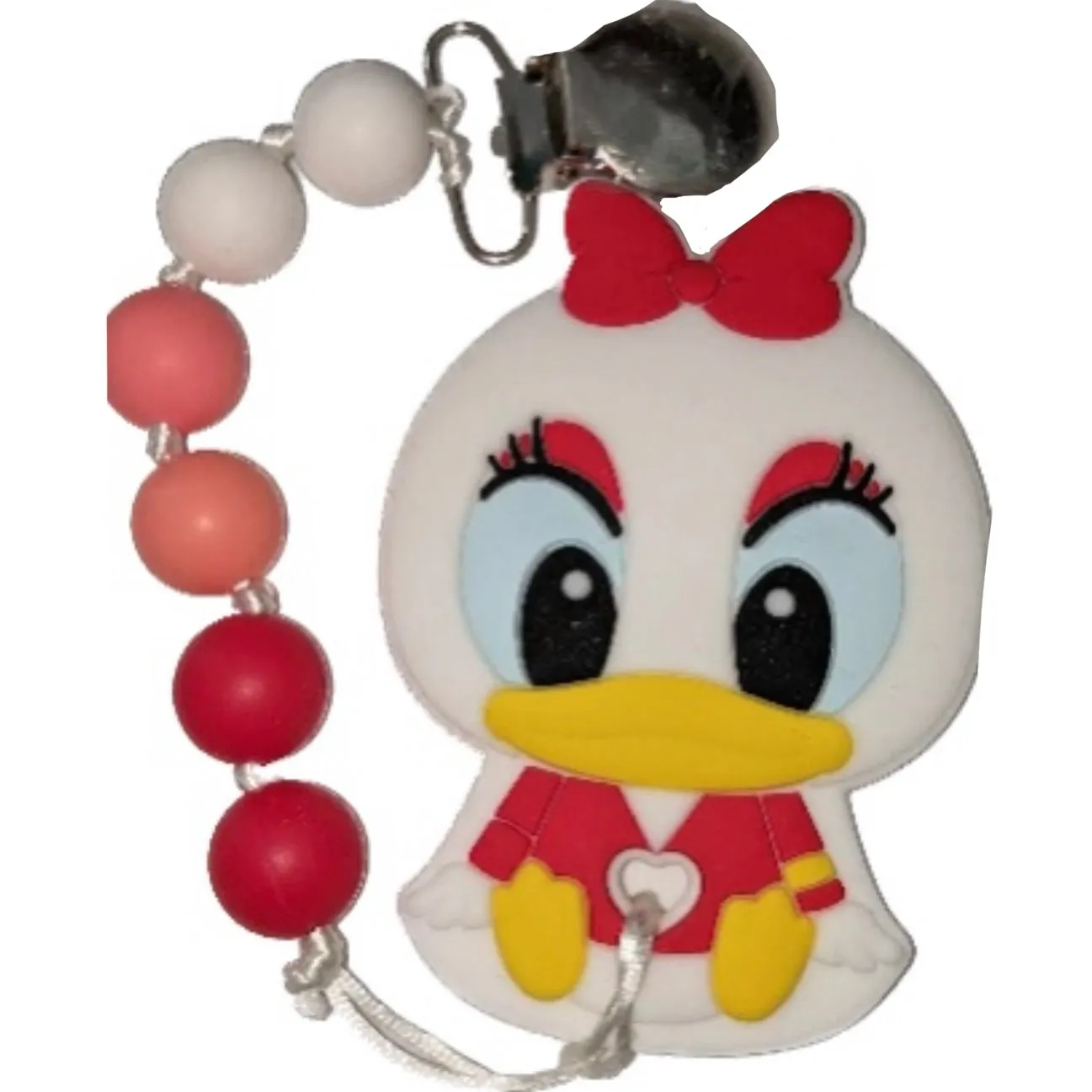 Duck Silicone Teether Chewing Toy Pacifier Clip VARIETY