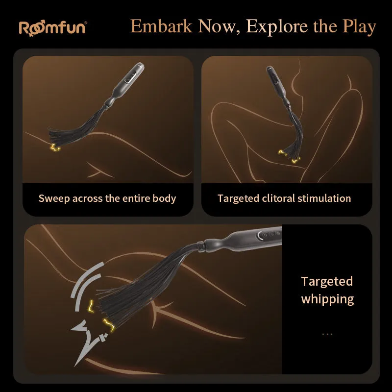 Electro Pulse Whip BDSM Toys – Dual Sensation Flogging E-stim Shocking Stimulation