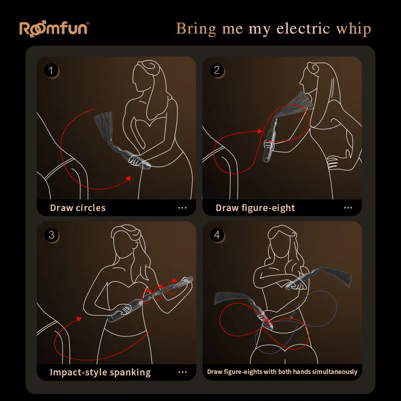 Electro Pulse Whip BDSM Toys – Dual Sensation Flogging E-stim Shocking Stimulation