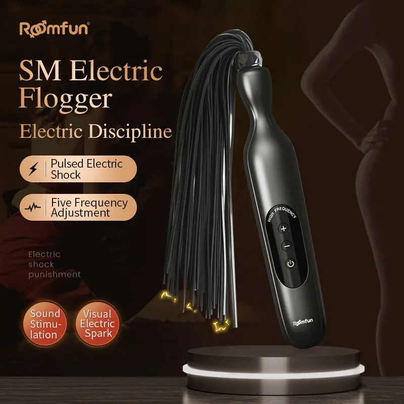 Electro Pulse Whip BDSM Toys – Dual Sensation Flogging E-stim Shocking Stimulation