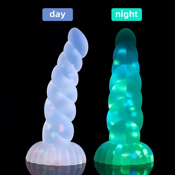 Exotic Realistic Dildos - Soft Silicone Dildo Suction Cup Butt Plug Glowing in Dark