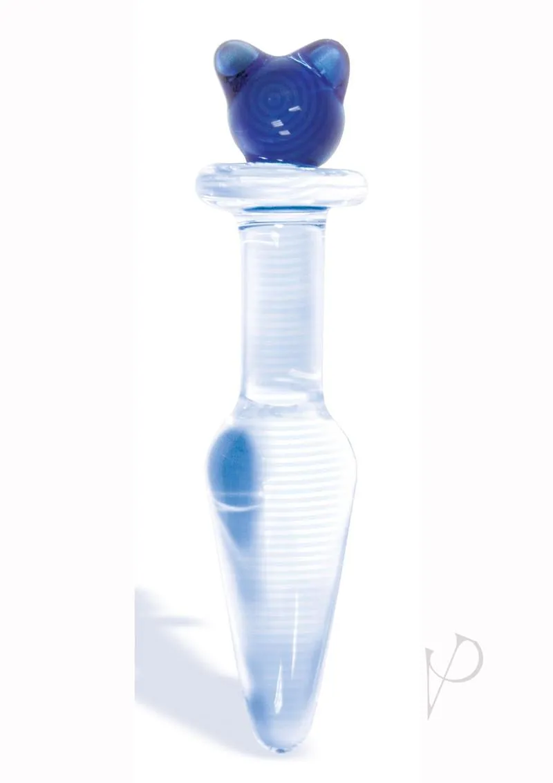 First Glass Kitty Love Plug Blue