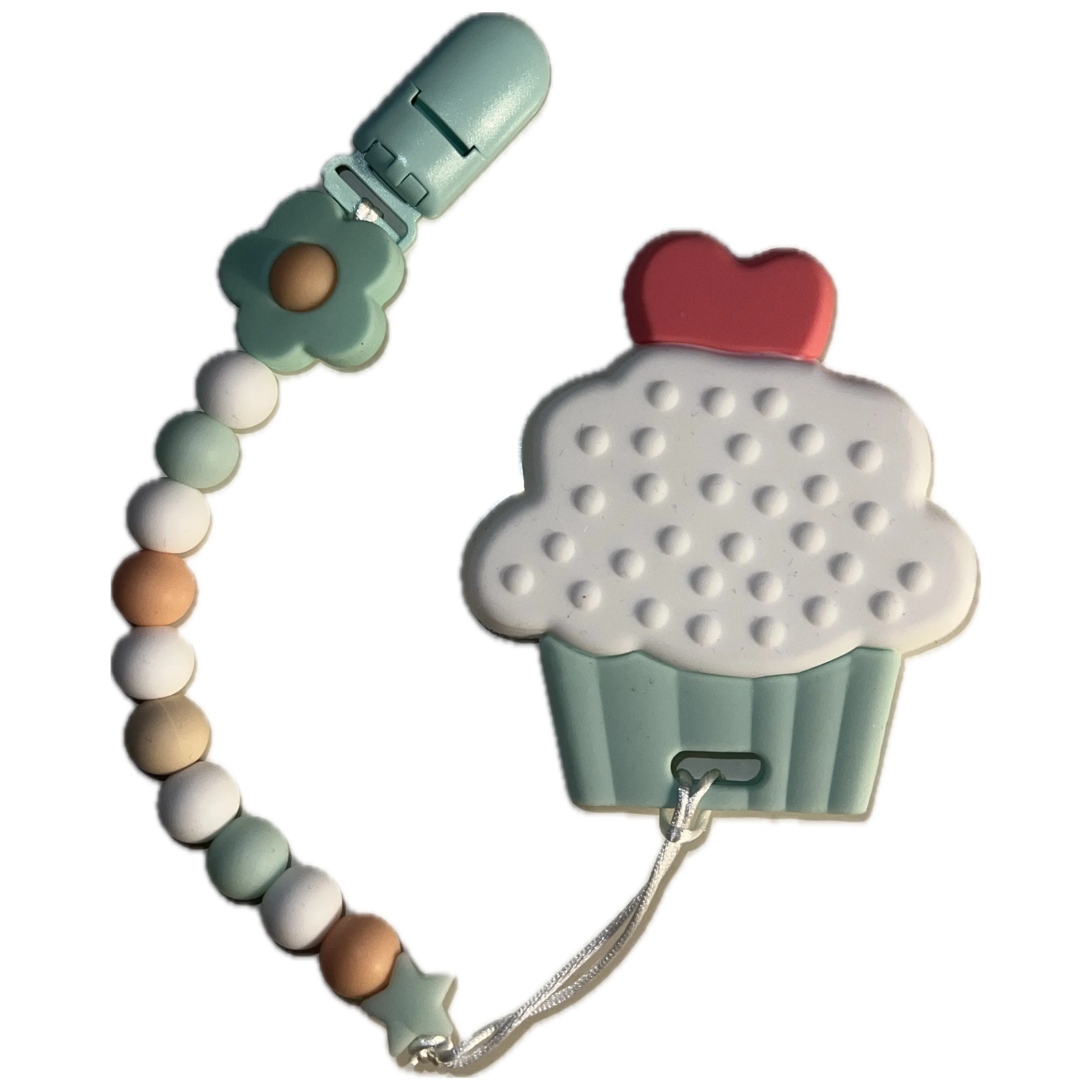 Food Silicone Teether Chewing Toy Pacifier Clip VARIETY