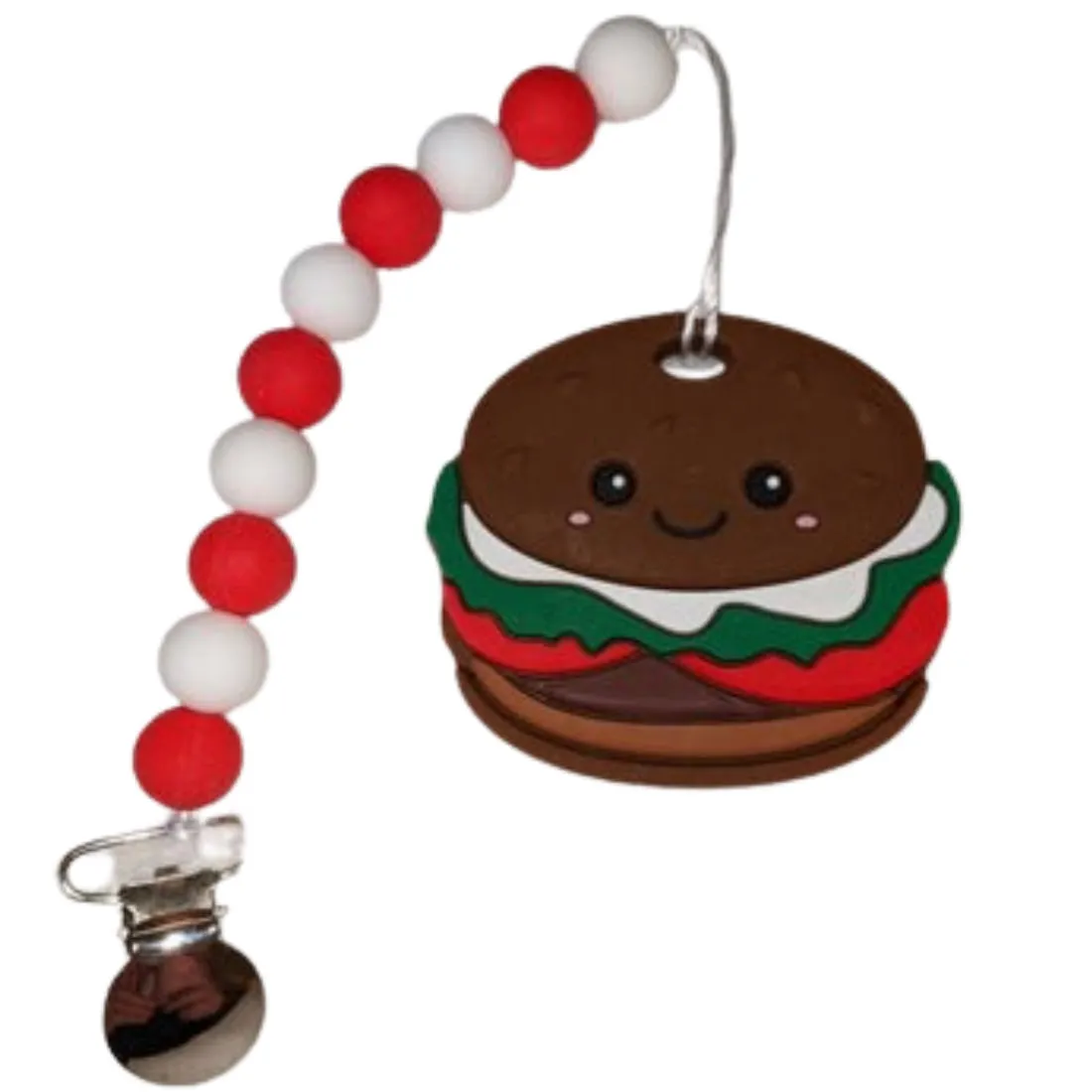 Food Silicone Teether Chewing Toy Pacifier Clip VARIETY
