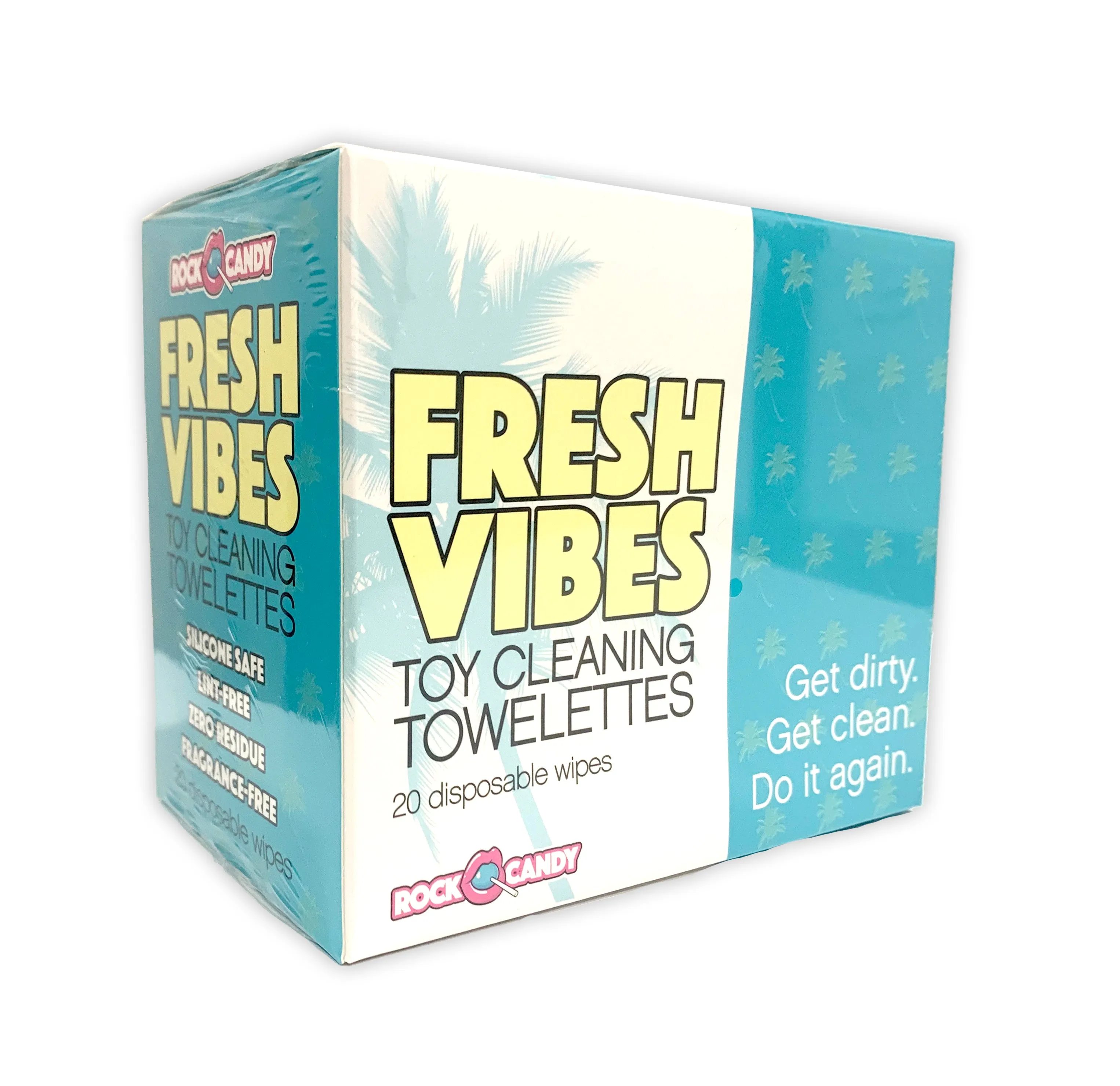 Fresh Vibes Toy Cleaning Towelettes - Box of 20 Individually Wrapped Wipes