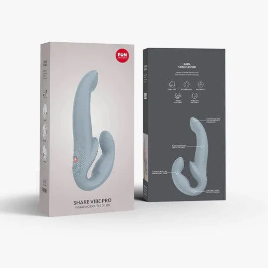 Fun Factory - Share Vibe Pro Vibrating Double Dildo (Cool Grey)