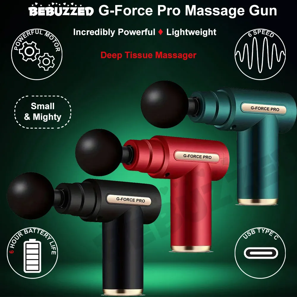 G-Force Powerful Massage Gun Massager Vibration Muscle Percussion Tissue Relief