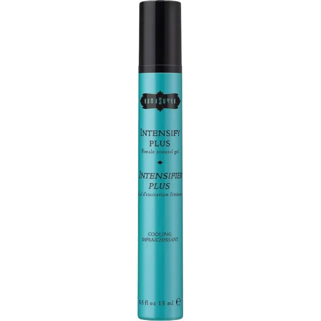 Gel pentru femei KAMASUTRA Intensify Plus. pentru stimulare și excitare. cu efect de răcire și furnicături. cu aromă de mentă. culoare albastru. 12 ml