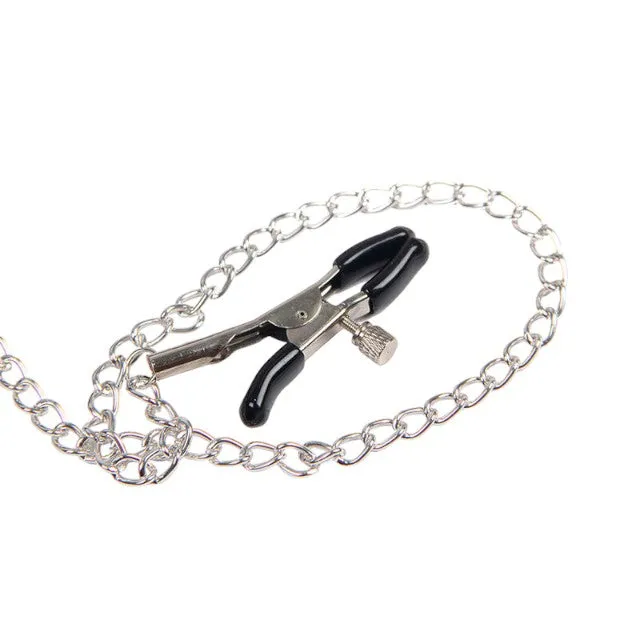 Ham feminin SUBBLIME Bondage Leather Strap. pentru jocuri BDSM. cu căluș și cleme pentru sâni. negru. mărime universală (953720)