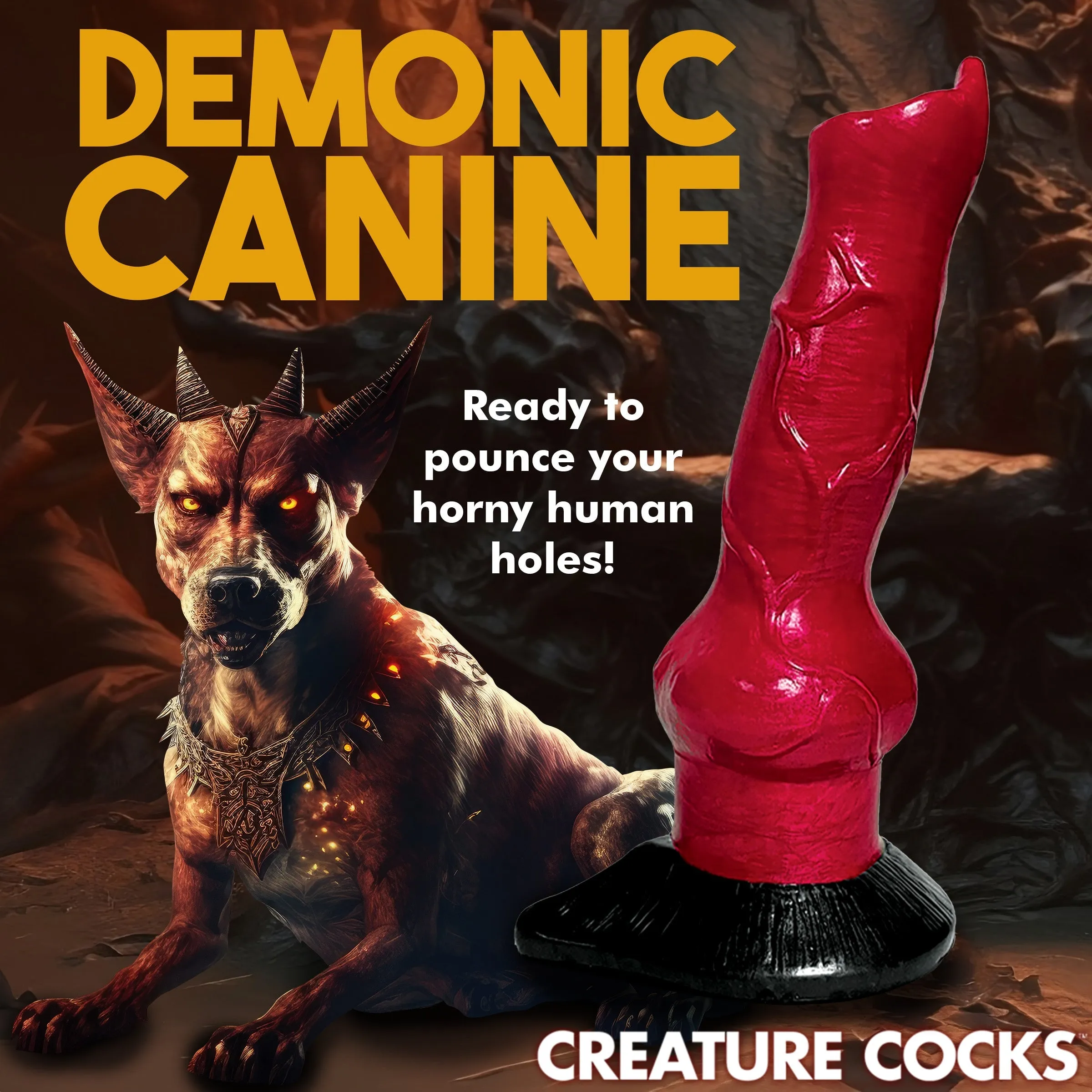 Hell Hound Canine Penis 7.5 Inch Silicone Fantasy Dildo
