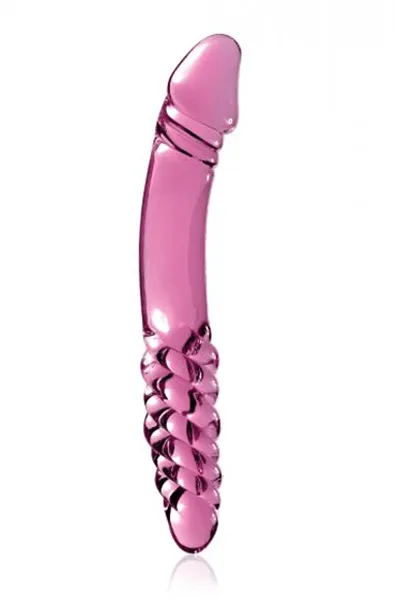 Icicles No 57 Glass Double Dildo in Pink