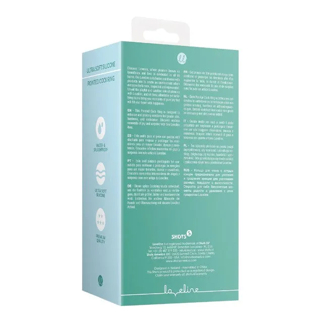 Inel pentru penis LOVELINE Pointed Cock Ring. din silicon ultra moale. pentru susținerea erecțiilor. culoare verde