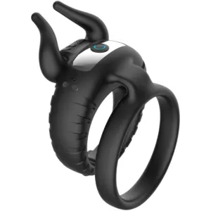 Inel vibrator pentru penis ARMONY Bull's Passion. control prin telecomanda. 10 functii de vibratie. rezistent la apa. negru