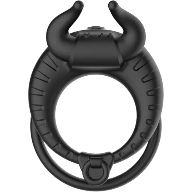 Inel vibrator pentru penis ARMONY Bull's Passion. control prin telecomanda. 10 functii de vibratie. rezistent la apa. negru