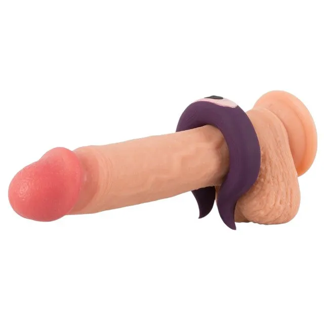 Inel vibrator pentru penis COUPLES CHOICE Couple's Ring. 10 funcții de vibrație. rezistent la apă. diametru 3.7 cm. mov
