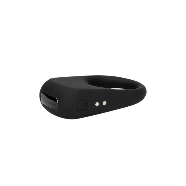 Inel vibrator pentru penis LOVELINE Vibrating Cock Ring. din silicon moale. 10 funcții de vibrație. negru