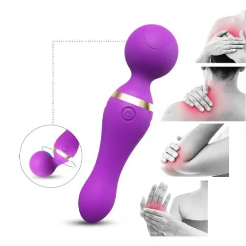 JAMES TOYBOX vibrating magic silicone wand Purple 19 cm
