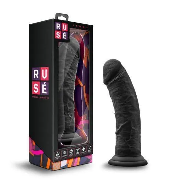 Jammy Thick 8 Inch Black Silicone Dildo