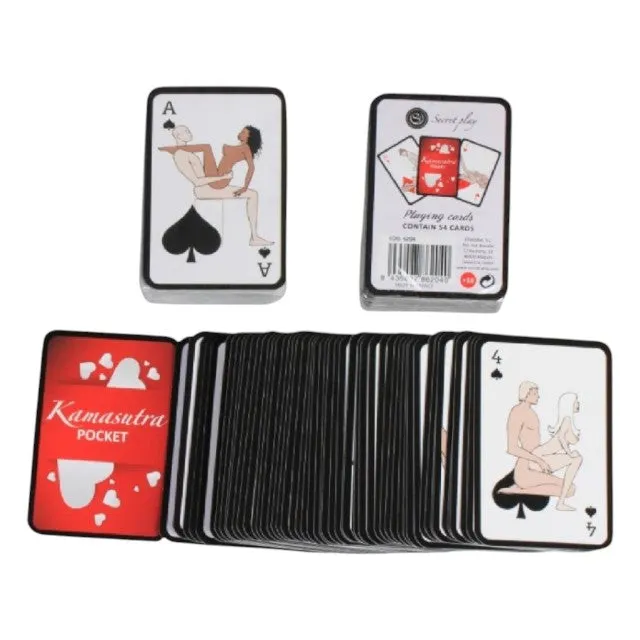 Joc erotic pentru cupluri SECRET PLAY Kamasutra Pocket. cărți de joc cu poziții sexuale. mărime compactă de buzunar
