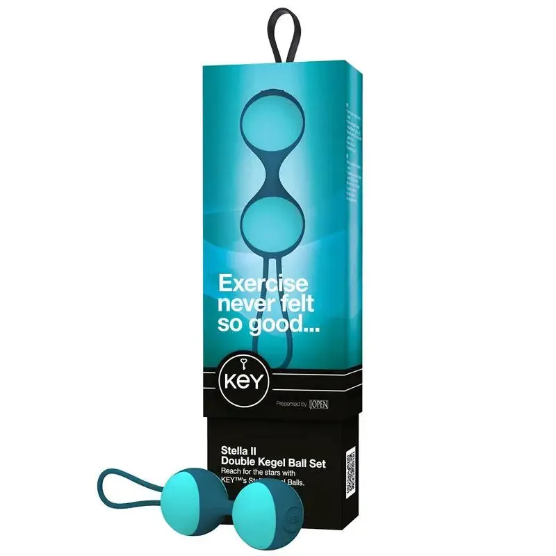 Jopen Green 2-ball Silicone Kegel Set with Retrieval Loop for Her