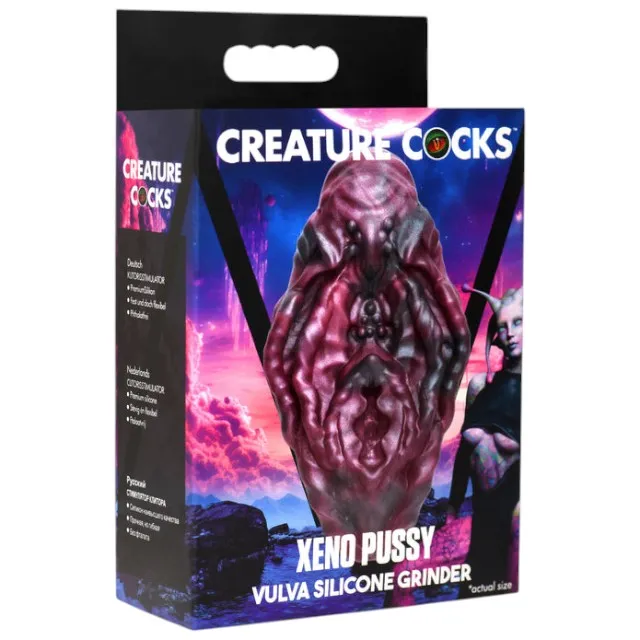 Jucărie erotică CREATURE COCKS Xeno Pussy. în formă de vagin galactic. texturat pentru stimularea zonelor intime. mov