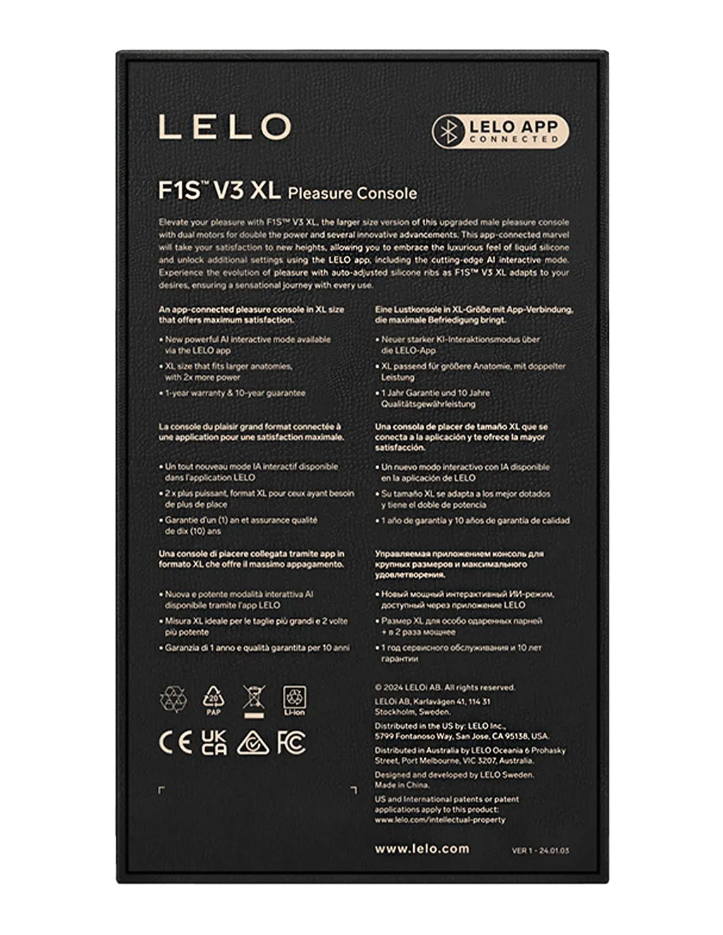 Lelo F1S V3 XL Pleasure Console