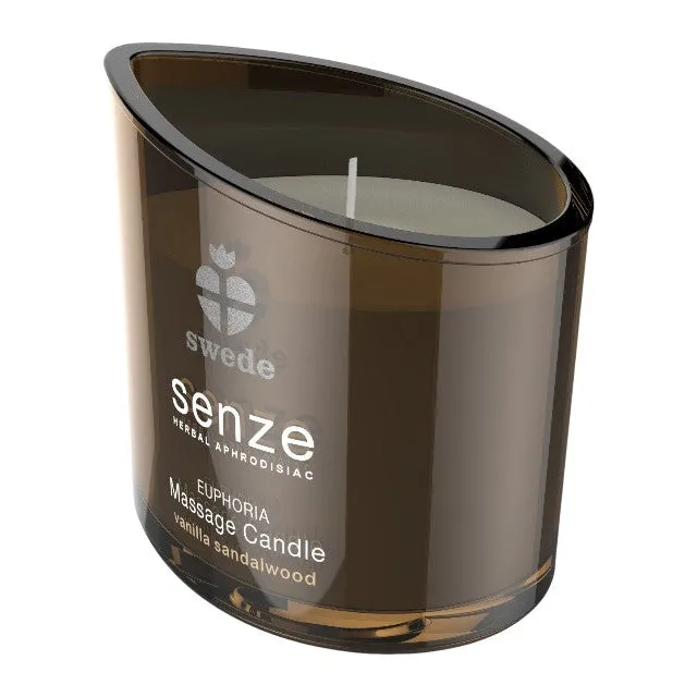 Lumânare pentru masaj SWEDE Senze Euphoria. cu aromă de lemn de santal și vanilie. 50 ml (maro)