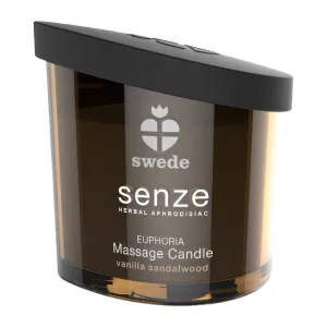 Lumânare pentru masaj SWEDE Senze Euphoria. cu aromă de lemn de santal și vanilie. 50 ml (maro)