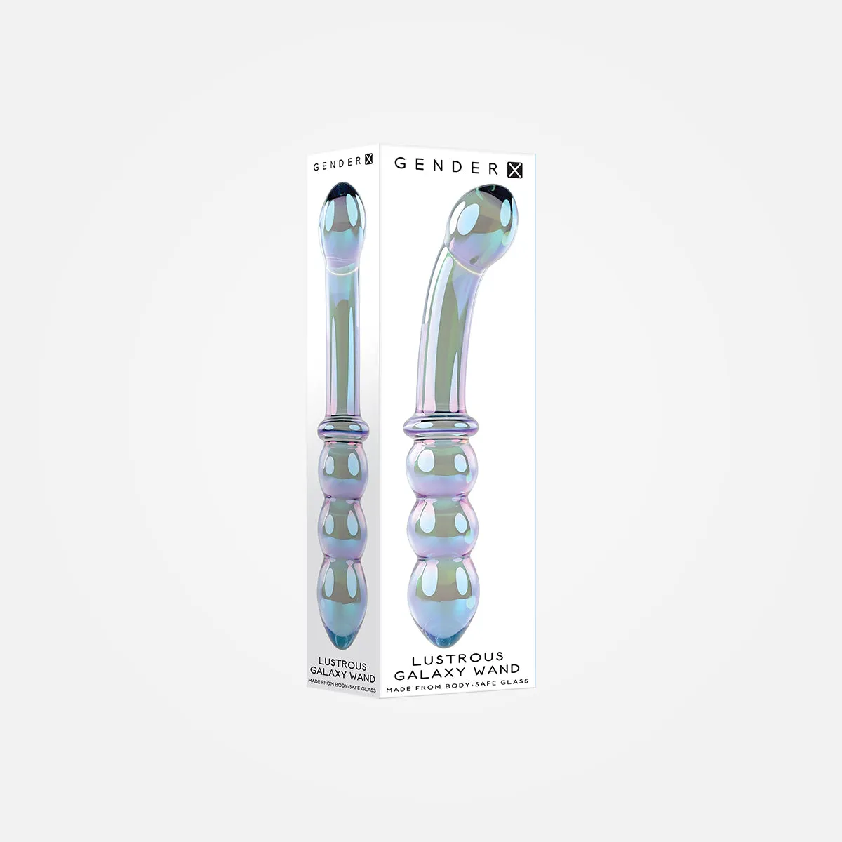 Lustrous Galaxy Wand 7.2/18.5cm Double Ended Glass Dildo