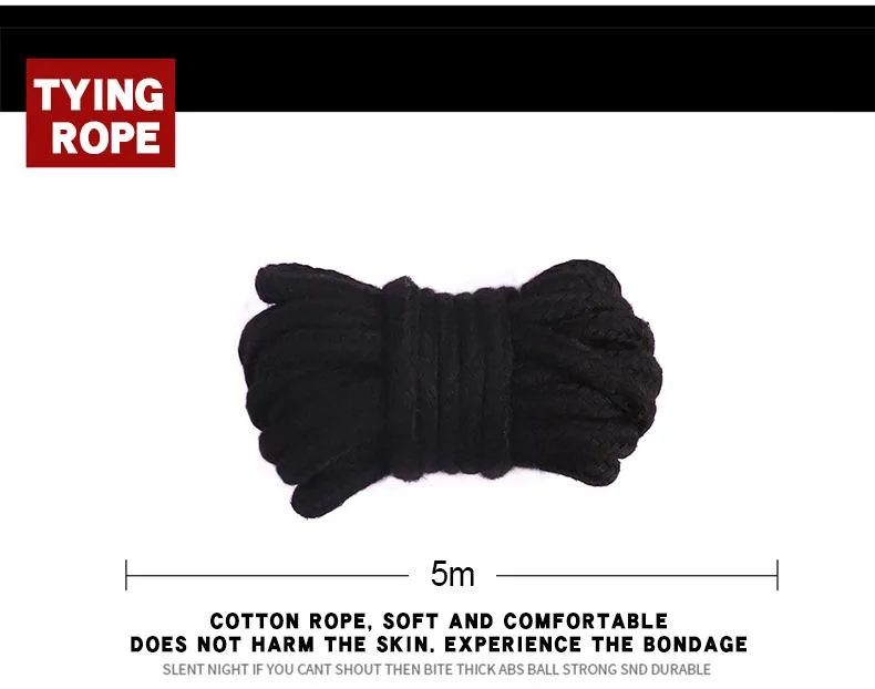 Lychee leather Bondage Boutique Submissive Special Bondage Kit (8 Piece)