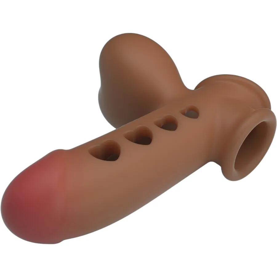 Manșon gonflabil PRETTY LOVE Airbag Tyronn. pentru îngroșarea penisului. întârzierea ejaculării și stimulare. culoarea pielii
