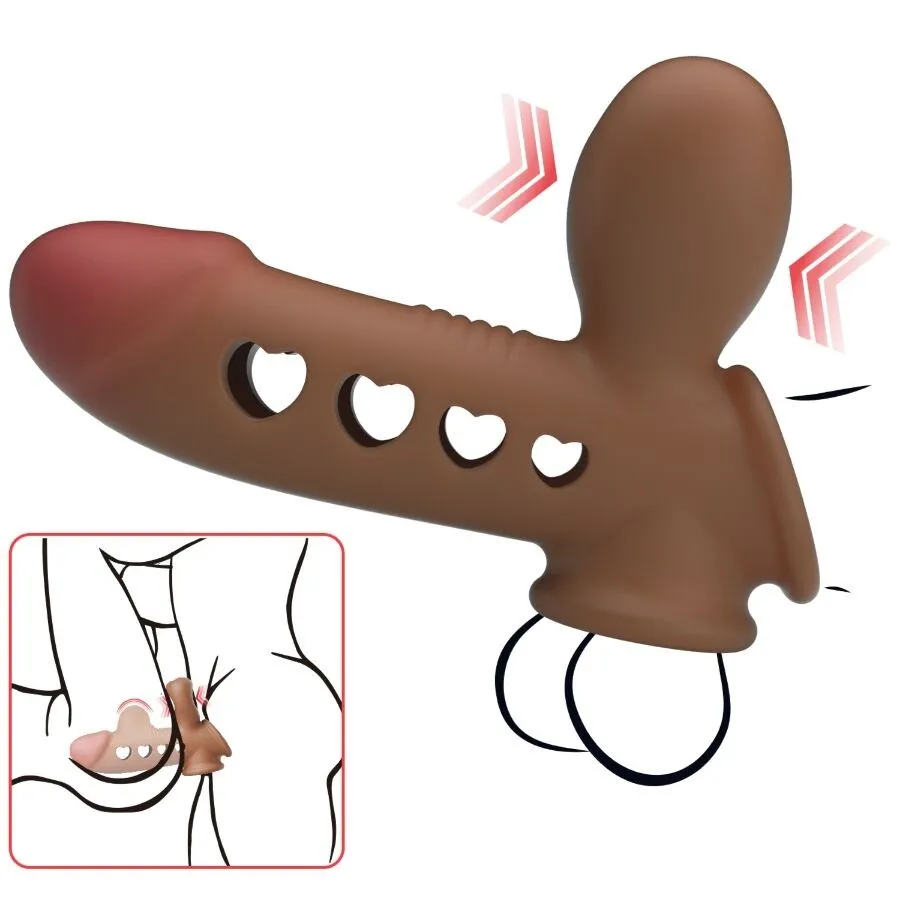 Manșon gonflabil PRETTY LOVE Airbag Tyronn. pentru îngroșarea penisului. întârzierea ejaculării și stimulare. culoarea pielii