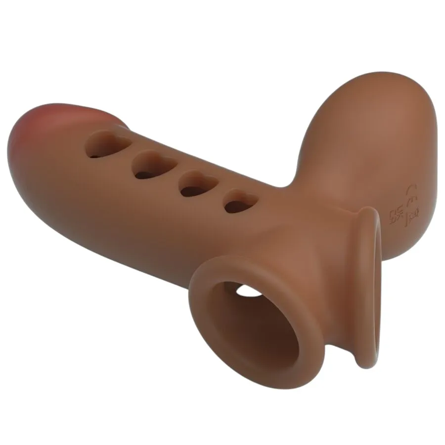 Manșon gonflabil PRETTY LOVE Airbag Tyronn. pentru îngroșarea penisului. întârzierea ejaculării și stimulare. culoarea pielii