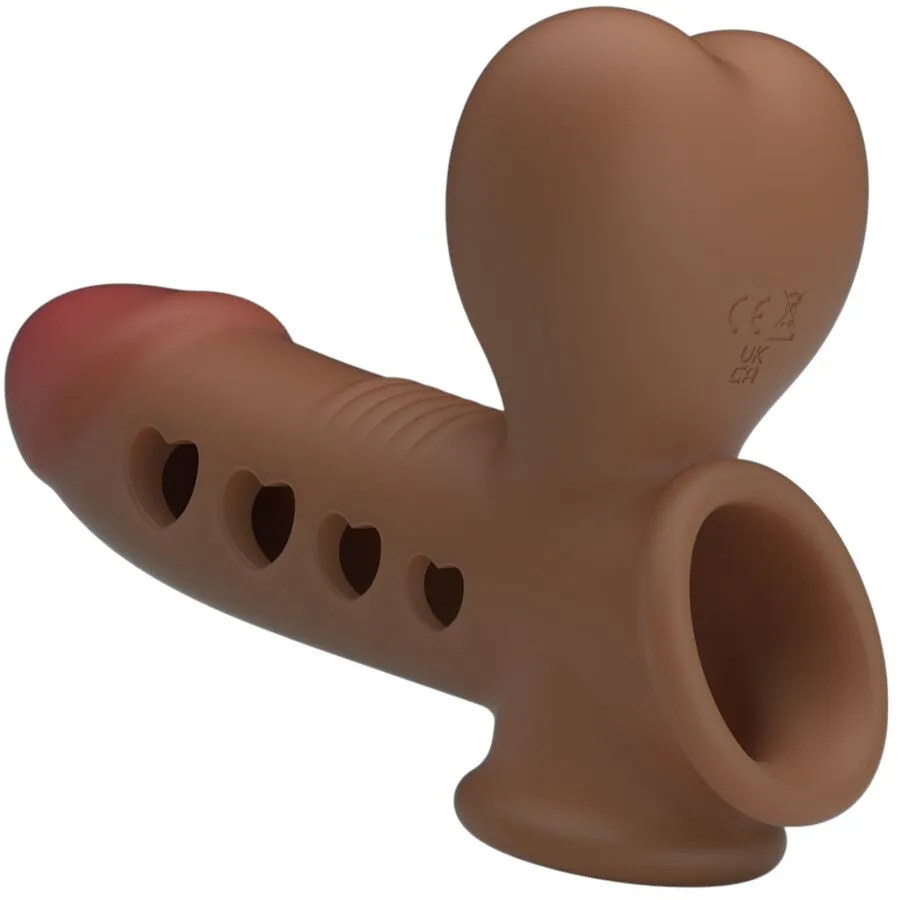 Manșon gonflabil PRETTY LOVE Airbag Tyronn. pentru îngroșarea penisului. întârzierea ejaculării și stimulare. culoarea pielii