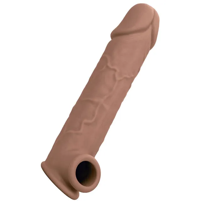 Manson CALEXOTICS - Performance MAXX 8''. pentru extensia penisului. din silicon. maro