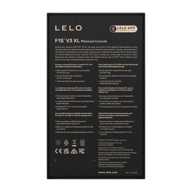 Masturbator automat LELO F1S V3 Pleasure Console. control prin aplicație. 7 funcții de vibrații sonice. negru cu roșu