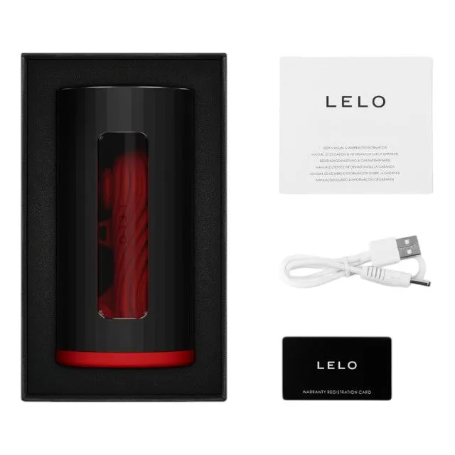 Masturbator automat LELO F1S V3 Pleasure Console. control prin aplicație. 7 funcții de vibrații sonice. negru cu roșu