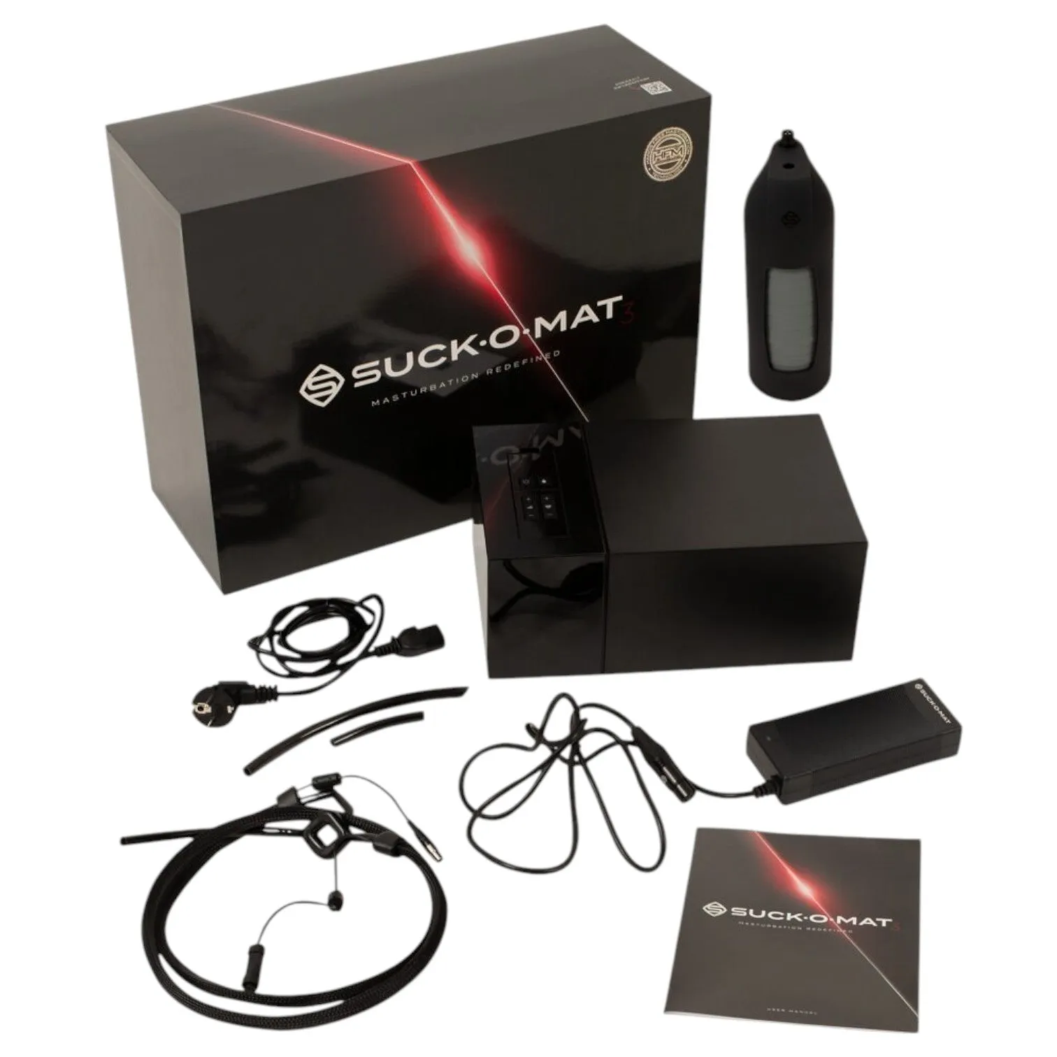 Masturbator automat SUCK-O-MAT 3. 10 funcții de simulare sex oral. cu 280 impulsuri pe minut. 10 funcții de vibrație. negru cu gri