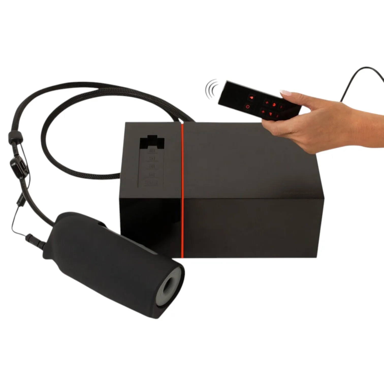 Masturbator automat SUCK-O-MAT 3. 10 funcții de simulare sex oral. cu 280 impulsuri pe minut. 10 funcții de vibrație. negru cu gri