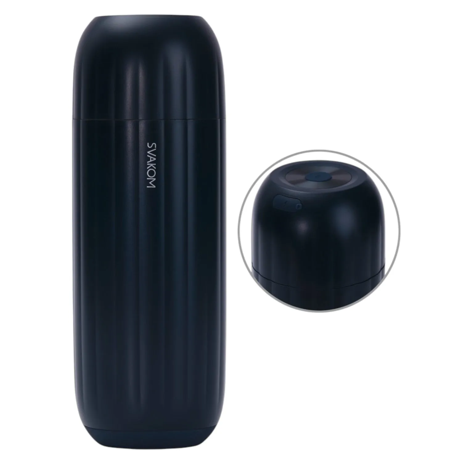 Masturbator interactiv SVAKOM Sam Neo 2 Pro. control prin aplicație. cu funcție de încălzire. 5 funcții de aspirare și vibrație. negru