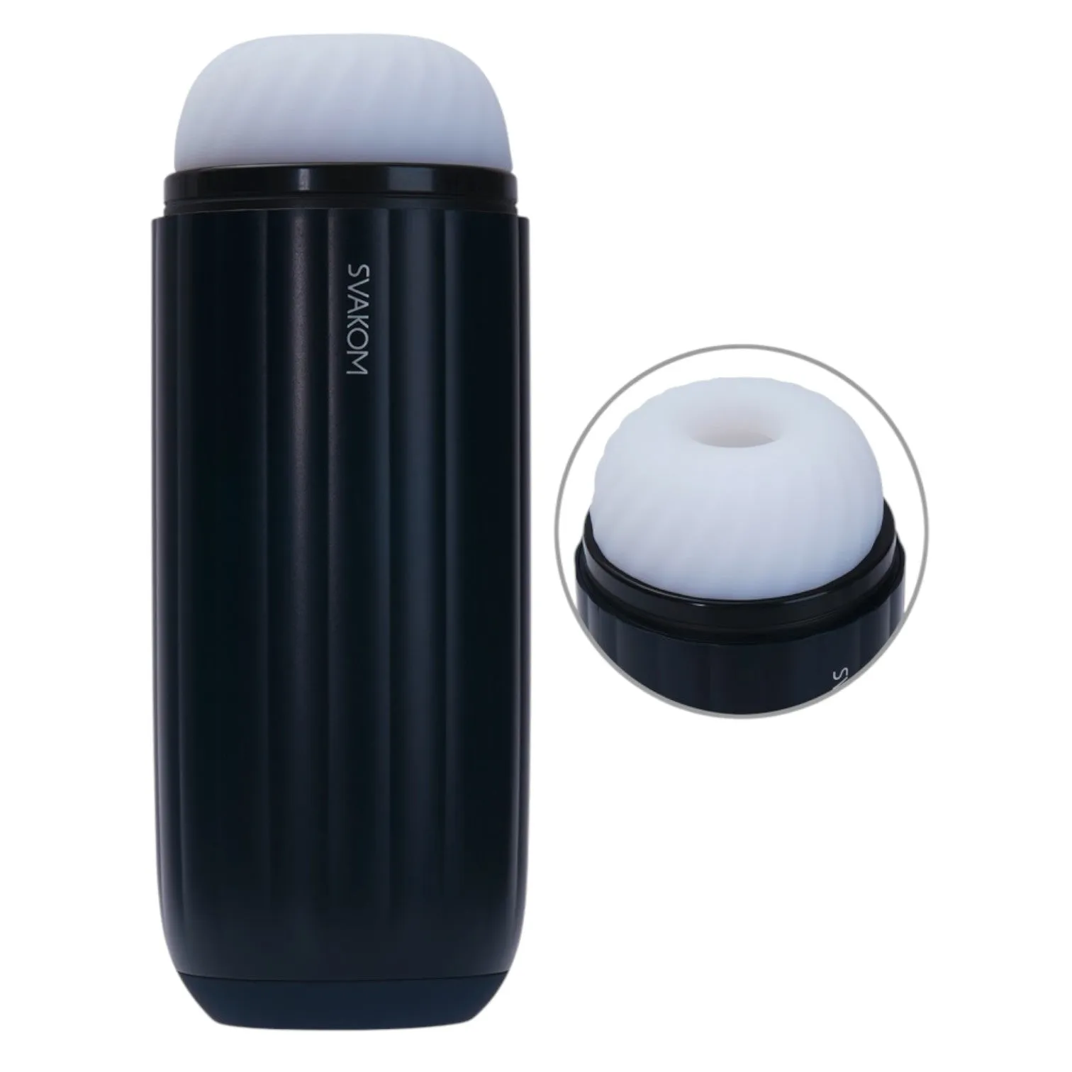 Masturbator interactiv SVAKOM Sam Neo 2 Pro. control prin aplicație. cu funcție de încălzire. 5 funcții de aspirare și vibrație. negru