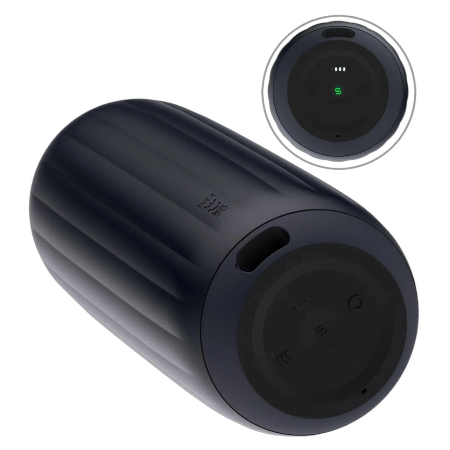 Masturbator interactiv SVAKOM Sam Neo 2 Pro. control prin aplicație. cu funcție de încălzire. 5 funcții de aspirare și vibrație. negru