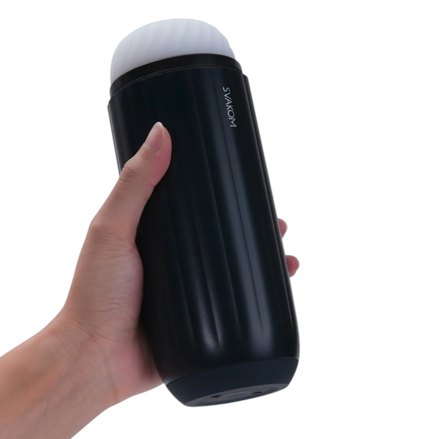 Masturbator interactiv SVAKOM Sam Neo 2 Pro. control prin aplicație. cu funcție de încălzire. 5 funcții de aspirare și vibrație. negru