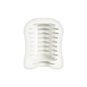 Masturbator manual MYSTIM MasturbaTIN Ribbed Rita. din TPE texturat pentru stimulare intensă. alb