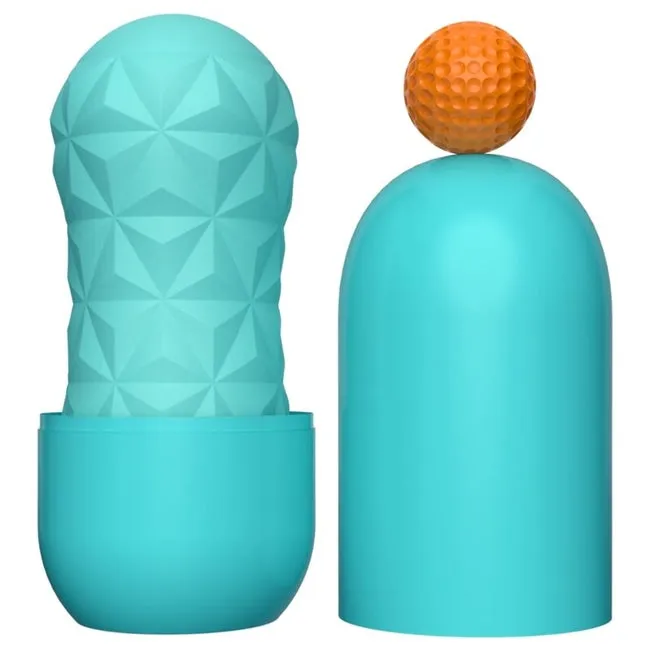 Masturbator PRETTY LOVE Victoria CASPAR. in forma de ou. cu functie de rotatie. compact si rezistent la apa. verde aqua